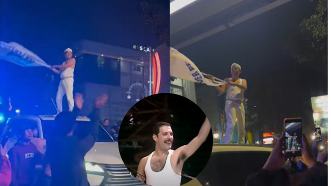 Viral Dedi 'Mercury' Mulyadi Turun ke Jalan dengan Kaos Singlet saat Perayaan Persib Juara